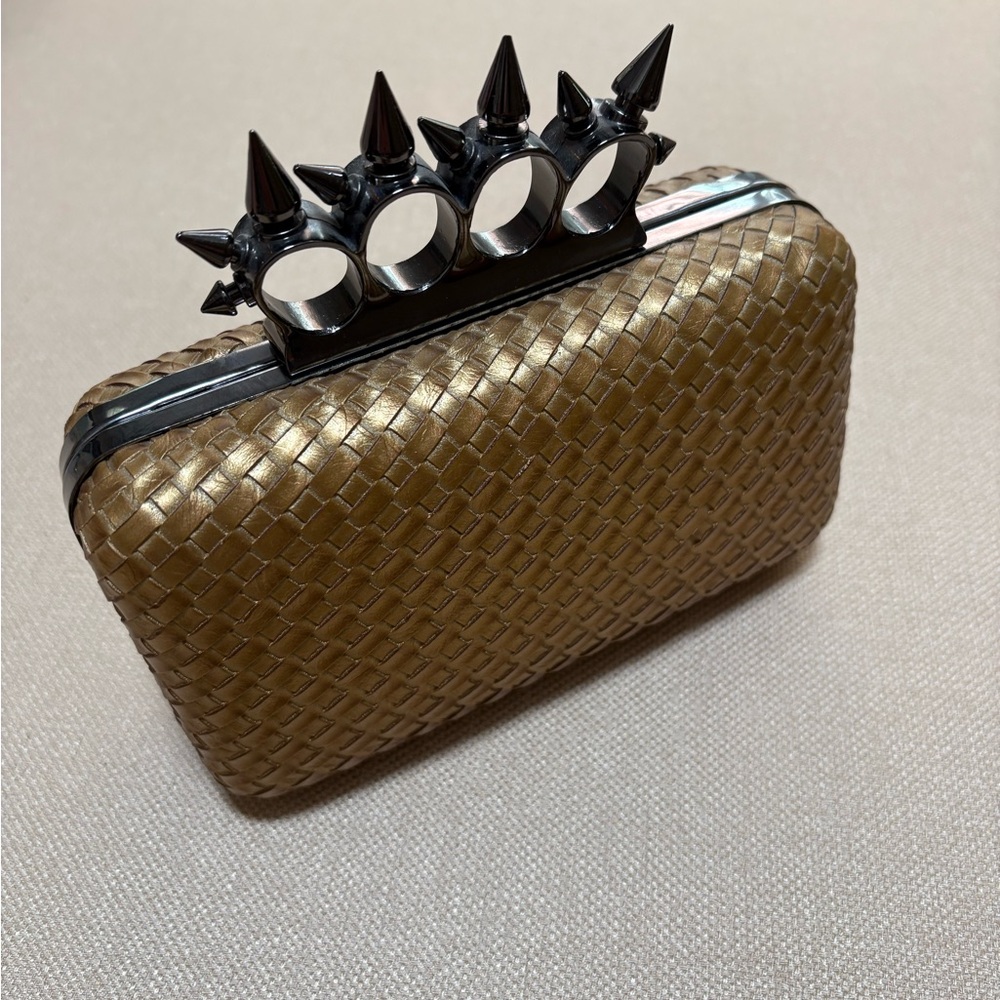 Gold Studded Clutch Bag